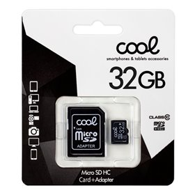 Cartão de memória Micro SD com Adaptador x32 GB COOL (Classe 10)