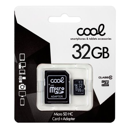 Cartão de memória Micro SD com Adaptador x32 GB COOL (Classe 10)
