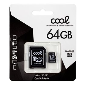 Cartão de Memória Micro SD com Adaptador x64 GB COOL (Classe 10)