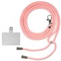 Cordão suspenso universal COOL com cartão de smartphone Rosa