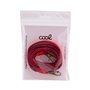 Cordão suspenso universal COOL em couro com cartão de smartphone Vermelho
