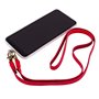 Cordão suspenso universal COOL em couro com cartão de smartphone Vermelho