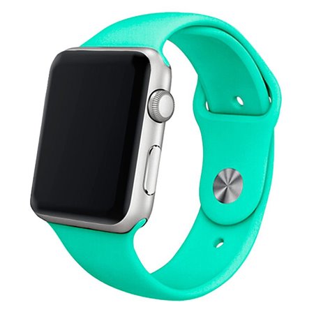 Correia COOL para Apple Watch Series 1 / 2 / 3 / 4 / 5 / 6 / 7 / 8 / 9 / SE (38 / 40 / 41 mm) Borracha Hortelã