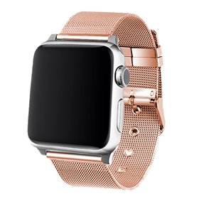 Correia COOL para Apple Watch Series 1 / 2 / 3 / 4 / 5 / 6 / 7 / 8 / 9 / SE (38 / 40 / 41 mm) Metal Rose Gold