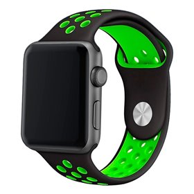 Correia COOL para Apple Watch Series 1 / 2 / 3 / 4 / 5 / 6 / 7 / 8 / 9 / SE (38 / 40 / 41 mm) Sport Preto