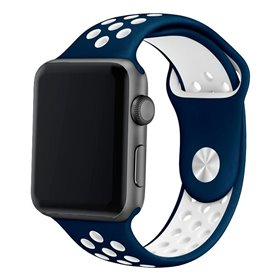 Correia COOL para Apple Watch Series 1 / 2 / 3 / 4 / 5 / 6 / 7 / 8 / 9 / SE (38/40/41 mm) Sport Azul