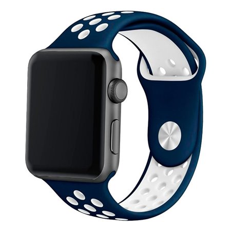 Correia COOL para Apple Watch Series 1 / 2 / 3 / 4 / 5 / 6 / 7 / 8 / 9 / SE (38/40/41 mm) Sport Azul