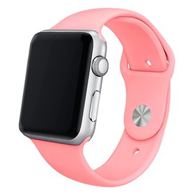 Correia COOL para Apple Watch Series 1 / 2 / 3 / 4 / 5 / 6 / 7 / 8 / 9 / SE (42 / 44 / 45 mm) Borracha Rosa