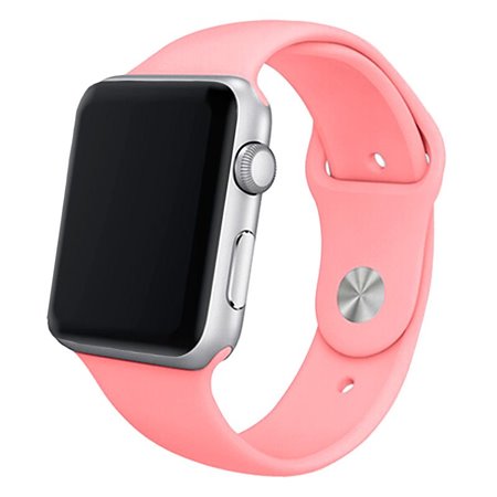 Correia COOL para Apple Watch Series 1 / 2 / 3 / 4 / 5 / 6 / 7 / 8 / 9 / SE (42 / 44 / 45 mm) Borracha Rosa
