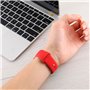 Correia COOL para Apple Watch Series 1 / 2 / 3 / 4 / 5 / 6 / 7 / 8 / 9 / SE (42 / 44 / 45 mm) Borracha Vermelho
