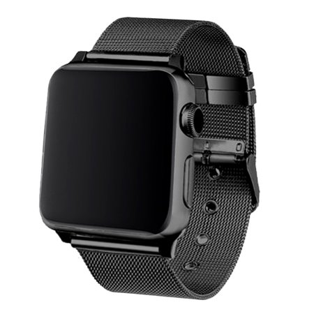 Correia COOL para Apple Watch Series 1 / 2 / 3 / 4 / 5 / 6 / 7 / 8 / 9 / SE (42/44/45 mm) Metal Preto