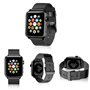 Correia COOL para Apple Watch Series 1 / 2 / 3 / 4 / 5 / 6 / 7 / 8 / 9 / SE (42/44/45 mm) Metal Preto