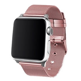 Correia COOL para Apple Watch Series 1 / 2 / 3 / 4 / 5 / 6 / 7 / 8 / 9 / SE (42/44/45 mm) Metal Rosa