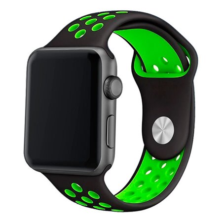 Correia COOL para Apple Watch Series 1 / 2 / 3 / 4 / 5 / 6 / 7 / 8 / 9 / SE (42/44/45 mm) Sport Preto