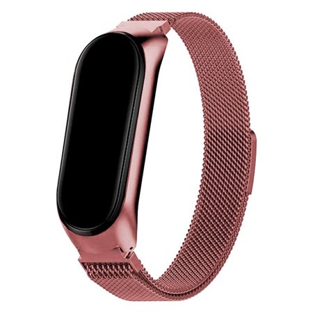 Correia COOL para Xiaomi Mi Band 5 / Mi Band 6 / Amazfit Band 5 Metal Rosa
