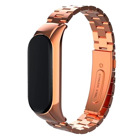 Correia COOL para Xiaomi Mi Band 5 / Mi Band 6 / Amazfit Band 5 Steel Rose Gold