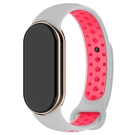 Correia COOL para Xiaomi Smart Band 8 / 9 / 10 Sport Rosa-Cinza