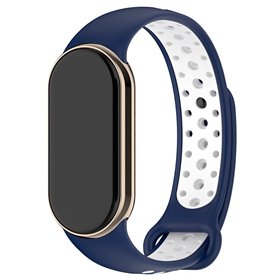 Correia COOL para Xiaomi Smart Band Band 8 / 9 / 10 Sport Marinho-Branco