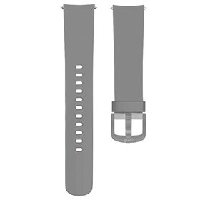 Correia Universal 20mm Amazfit Bip / GTS / Bip Lite / Huawei / Samsung / COOL Borracha Cinza