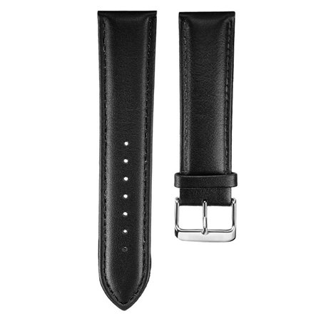 Correia Universal 20mm Amazfit Bip / GTS / Bip Lite / Huawei / Samsung / COOL Couro Sintético Preto