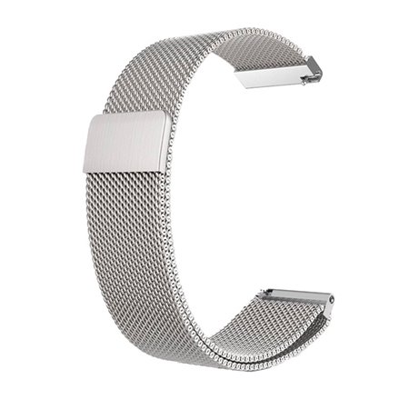 Correia Universal 20mm Amazfit Bip / GTS / Bip Lite / Huawei / Samsung / COOL Metal Prata