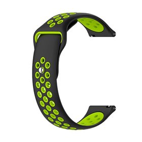 Correia Universal 22mm Amazfit GTR / Stratos / Huawei / Samsung / COOL Borracha Preto-Verde