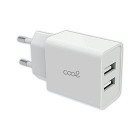 Entrada de carregador de rede universal 2 x USB COOL 2,4 Amps Branco
