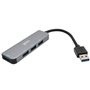 Hub Universal USB COOL 4 portas USB (2.0 / 3.0) Alumínio Cinza