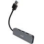 Hub Universal USB COOL 4 portas USB (2.0 / 3.0) Alumínio Cinza