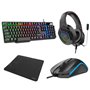 Kit de teclado para jogos USB espanhol + Auscultadores + Rato + Tapete de Rato COOL Town