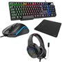 Kit de teclado para jogos USB espanhol + Auscultadores + Rato + Tapete de Rato COOL Town