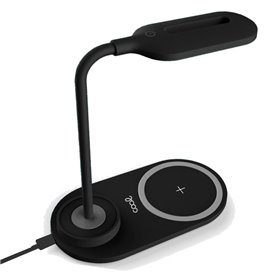 Lâmpada LED + Qi COOL Base de carregamento sem fio preto