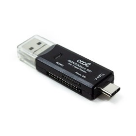 Leitor de cartão de memória universal COOL 3 em 1 (tipo C / Micro USB / USB)