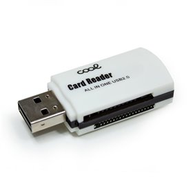 Leitor USB de cartão de memória universal COOL (tudo em um) Branco
