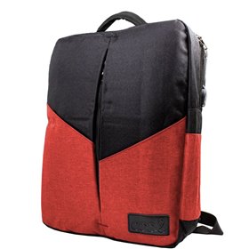 Mochila para laptop 15-16" COOL Portland Preto-Vermelho"