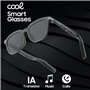 Óculos Inteligentes COOL AI Óculos de Sol Inteligentes Unisex Pretos (Chamadas, Música, Tradução)