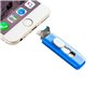 Pen Drive USB x64 GB COOL (3 em 1) Lightning / Type-C / USB Azul