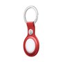 Porta-chaves de proteção COOL compatível com AirTag Couro Vermelho