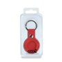 Porta-chaves de proteção COOL compatível com AirTag Couro Vermelho