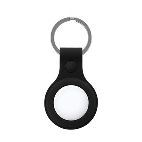 Porta-chaves de proteção COOL compatível com AirTag Silicone Preto