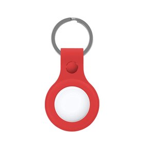 Porta-chaves de proteção COOL compatível com AirTag Silicone Vermelho