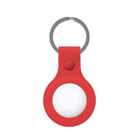 Porta-chaves de proteção COOL compatível com AirTag Silicone Vermelho