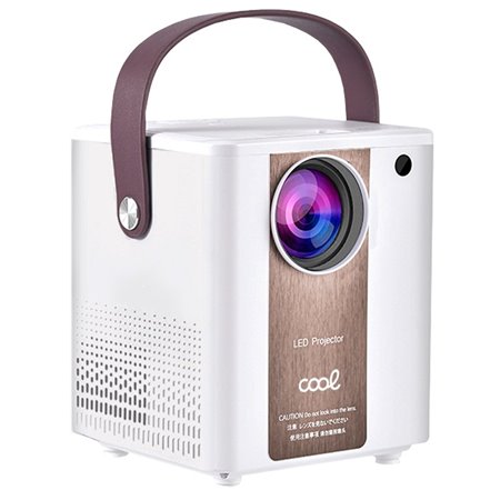Projetor compacto COOL Rainbow 3000 lúmens alto-falante integrado + HDMI/SD/USB + espelho Wifi (branco)