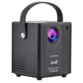 Projetor compacto COOL Rainbow 3000 lúmens alto-falante integrado + HDMI/SD/USB + espelho Wifi (preto)