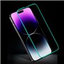 Protetor de ecrã de vidro temperado COOL para iPhone 15 Plus / 16 Plus / 14 Pro Max (Néon)