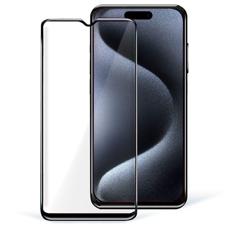 Protetor de ecrã de vidro temperado COOL para iPhone 15 Pro (FULL 3D)
