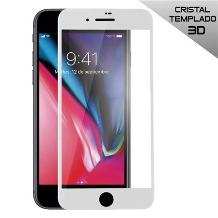 Protetor de ecrã de vidro temperado COOL para iPhone 7 / iPhone 8 (FULL 3D Branco)