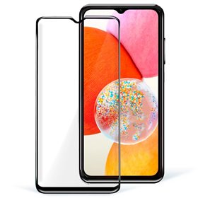 Protetor de ecrã de vidro temperado COOL para Samsung A145 Galaxy A14 / A14 5G (FULL 3D Preto)