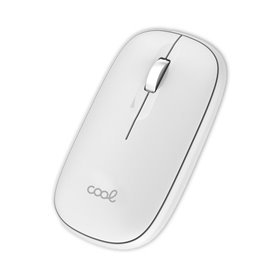 Rato Silencioso Sem Fios 2 em 1 (Bluetooth + Adaptação USB) COOL Slim Branco