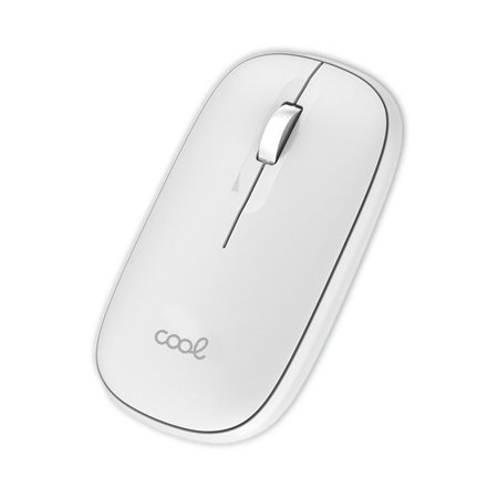 Rato Silencioso Sem Fios 2 em 1 (Bluetooth + Adaptação USB) COOL Slim Branco